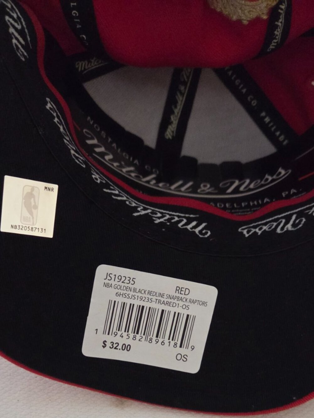 Mitchell & Ness Toronto Raptors Basic Wool Solid Current Adjustable Snapback Hat - Picture 4 of 5